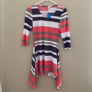 Asymmetrical Striped Dress